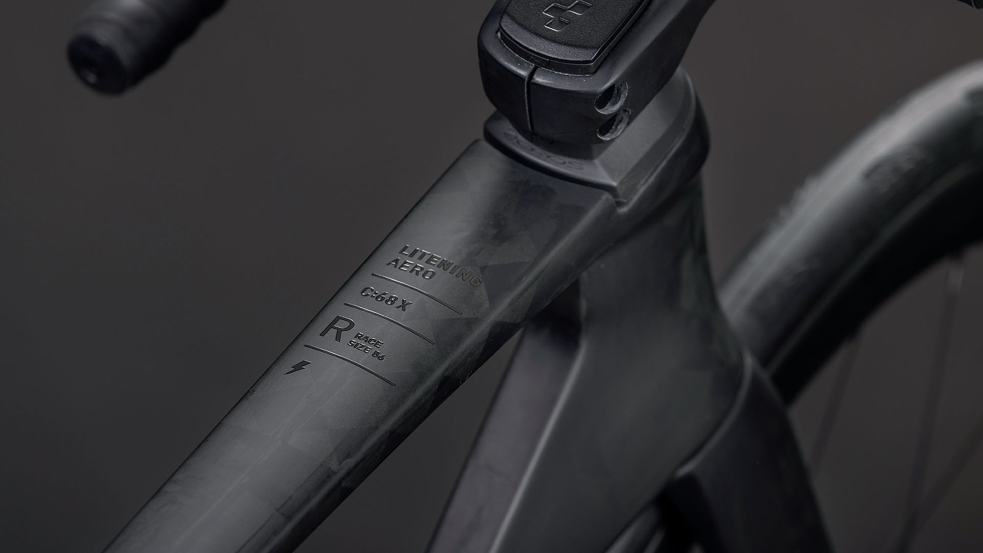 Cube Litening Aero C:68X 2026 - dettaglio telaio e profilo aerodinamico