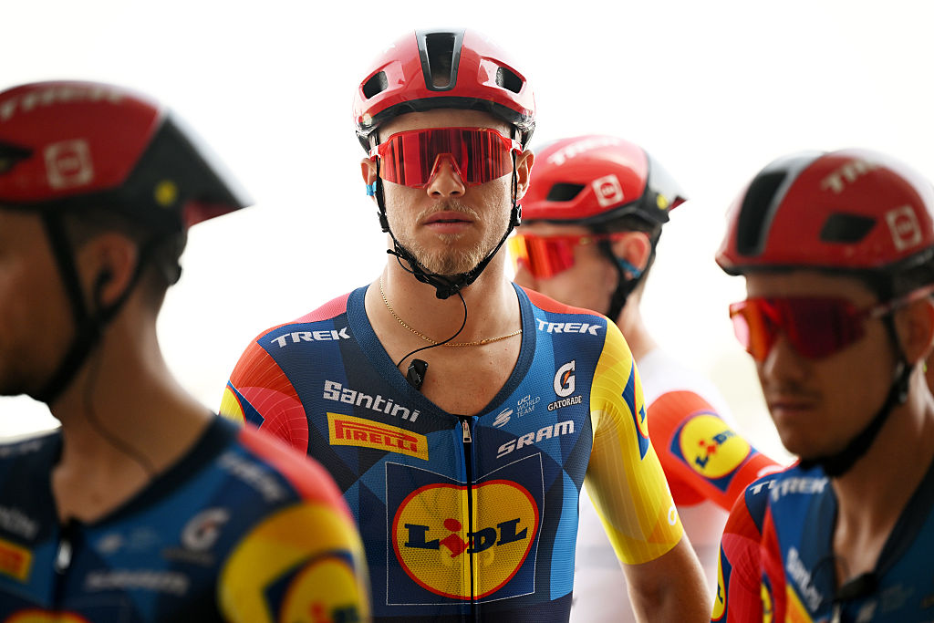 Jonathan Milan prima del forfait dalla Milano-Sanremo 2026