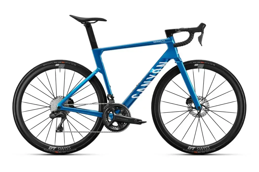 Canyon Endurace CF SLX blu con Shimano Ultegra, bici completa