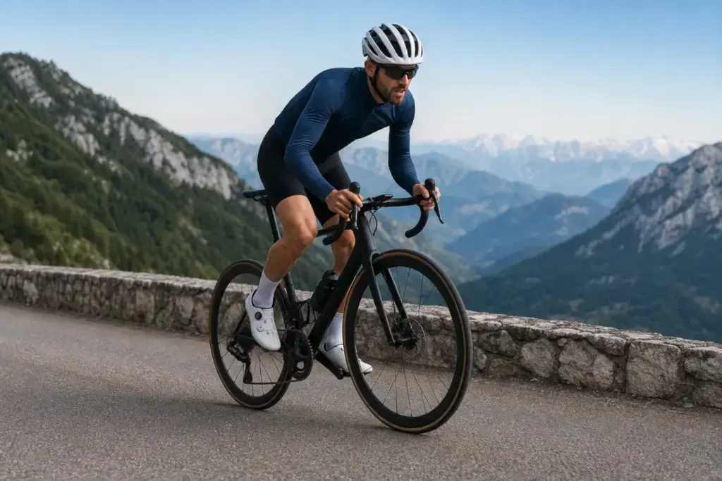 Allenamento a bassa cadenza nel ciclismo - illustrazione editoriale