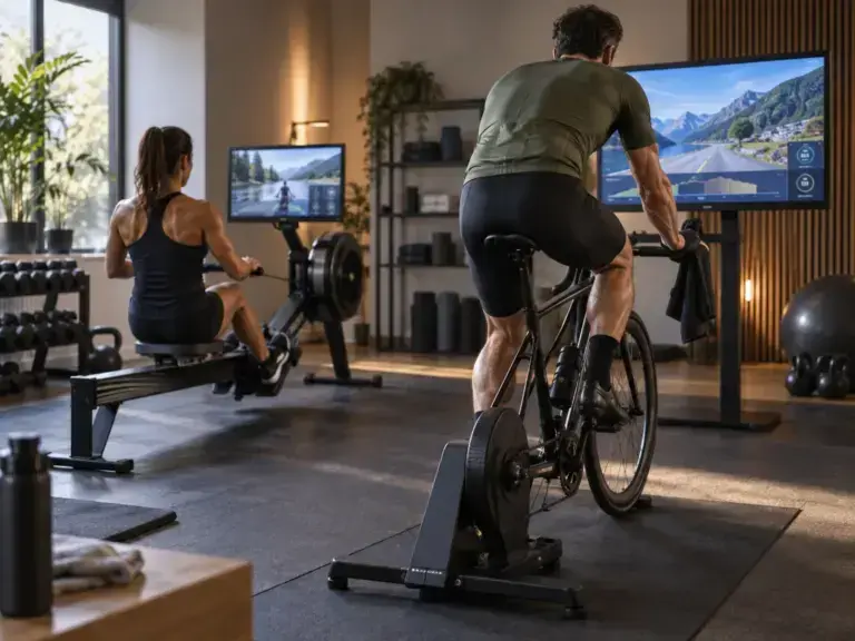 Illustrazione editoriale: MyWhoosh 5.6 apre al multisport con il rowing indoor