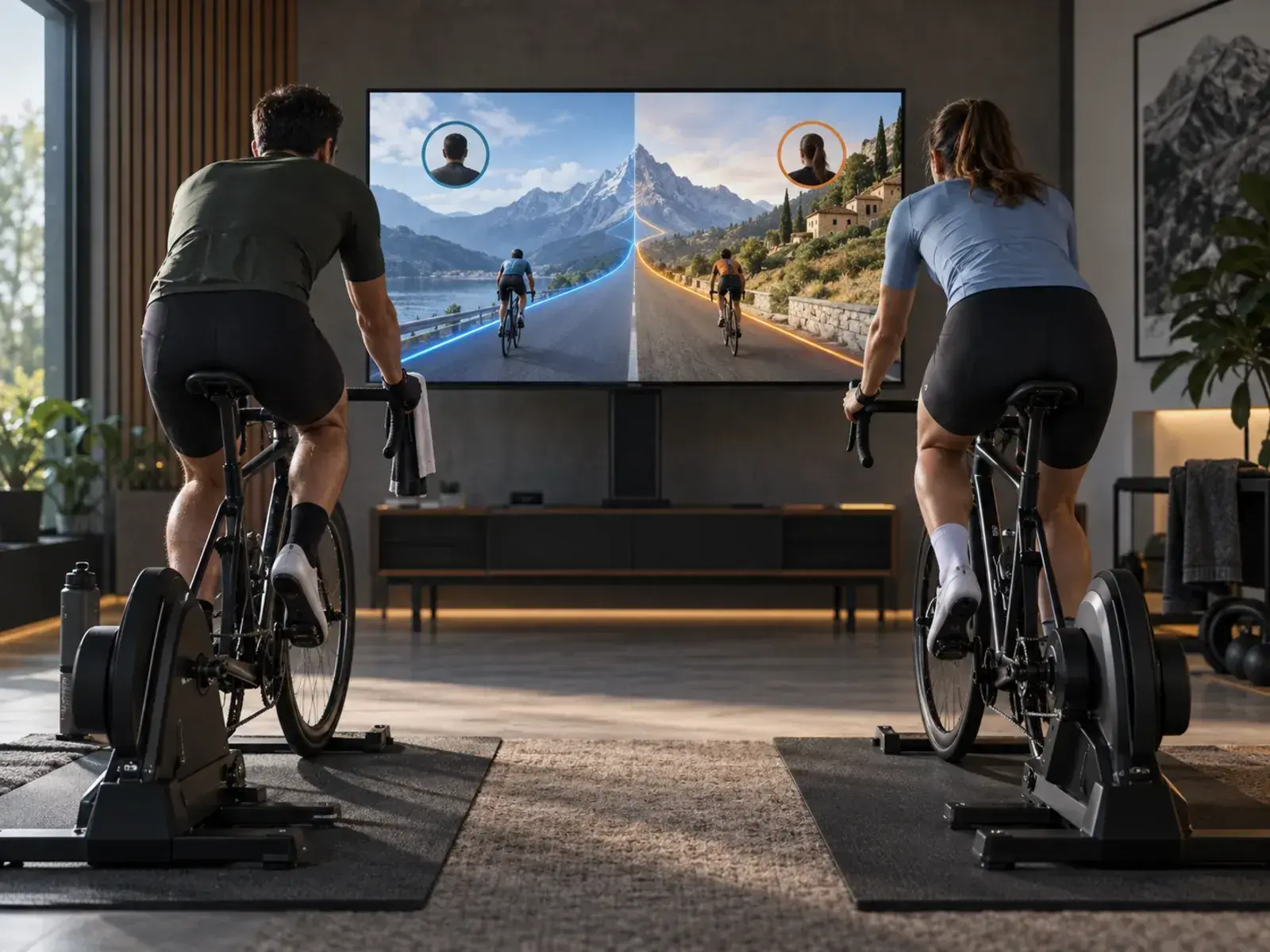 Illustrazione editoriale: Rouvy dopo l’acquisizione Zwift: cosa resta uguale per gli utenti