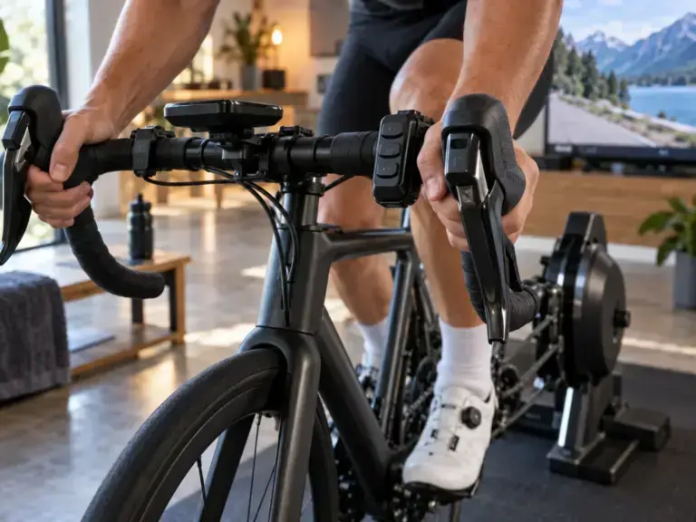 Illustrazione editoriale: Rouvy e Zwift hardware: perché la compatibilità può cambiare il setup indoor