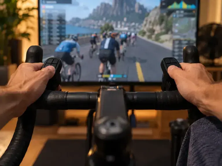 Illustrazione editoriale: TrainingPeaks Virtual supporta controlli, virtual gears e posizionamento tattico