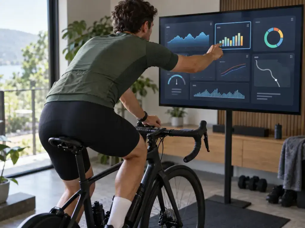 Illustrazione editoriale: TrainingPeaks Virtual punta sulla UI configurabile come un ciclocomputer