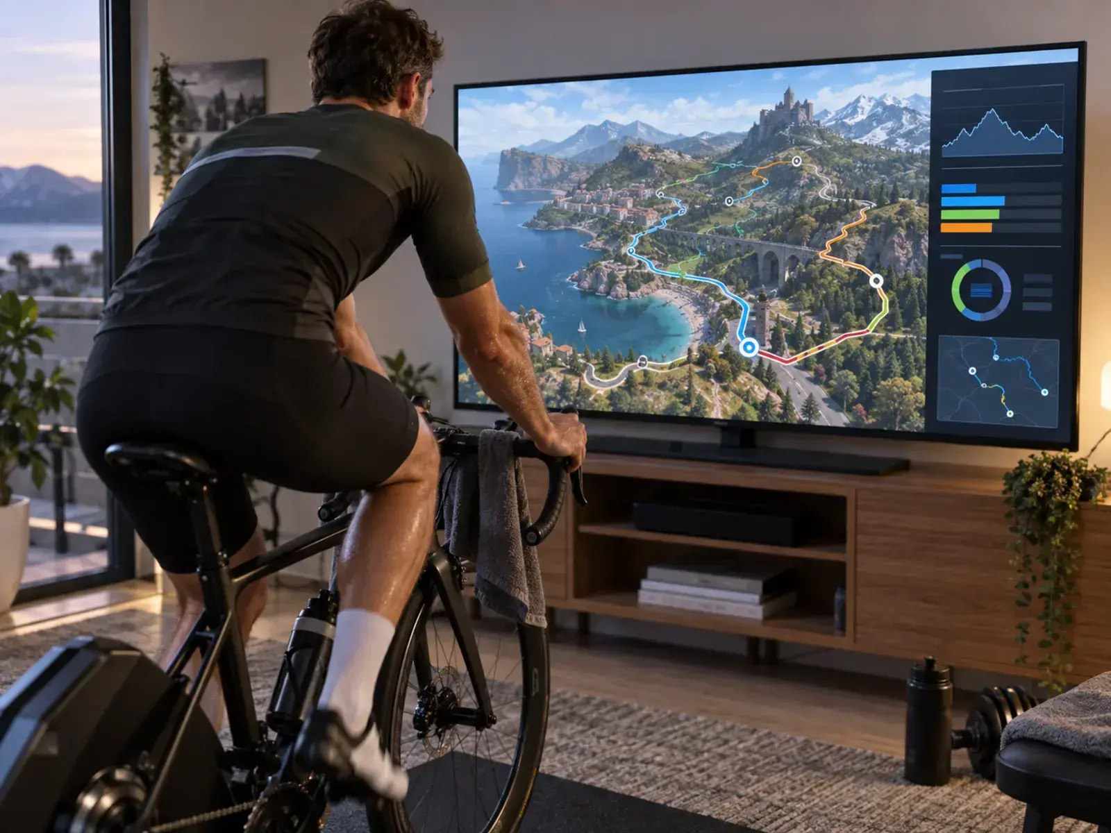Illustrazione editoriale: TrainingPeaks Virtual 0.4.35: world routes e una piattaforma sempre più tecnica