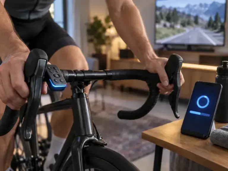 Illustrazione editoriale: Zwift Play firmware 2.01: perché l’aggiornamento conta ancora