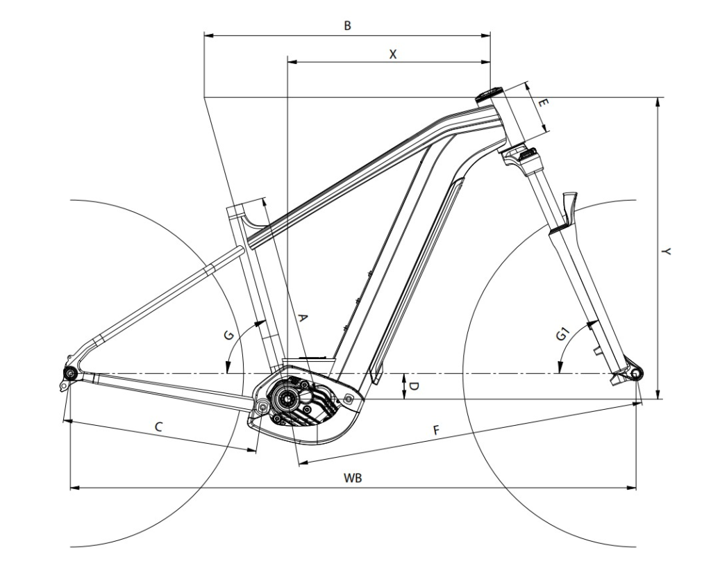 Bianchi T-Tronik, schema ufficiale delle geometrie YVB8T
