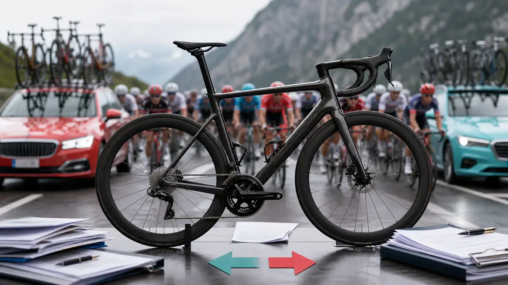 Bici da corsa e documenti per il ciclomercato 2027