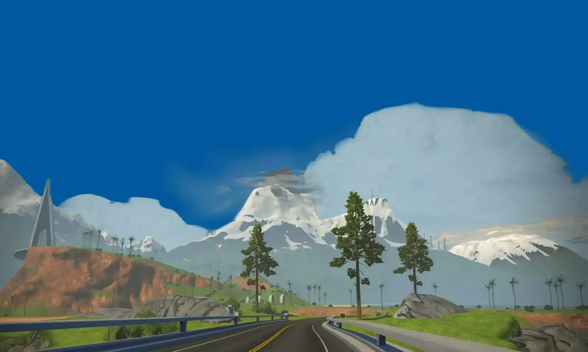 Una strada virtuale di Watopia su Zwift