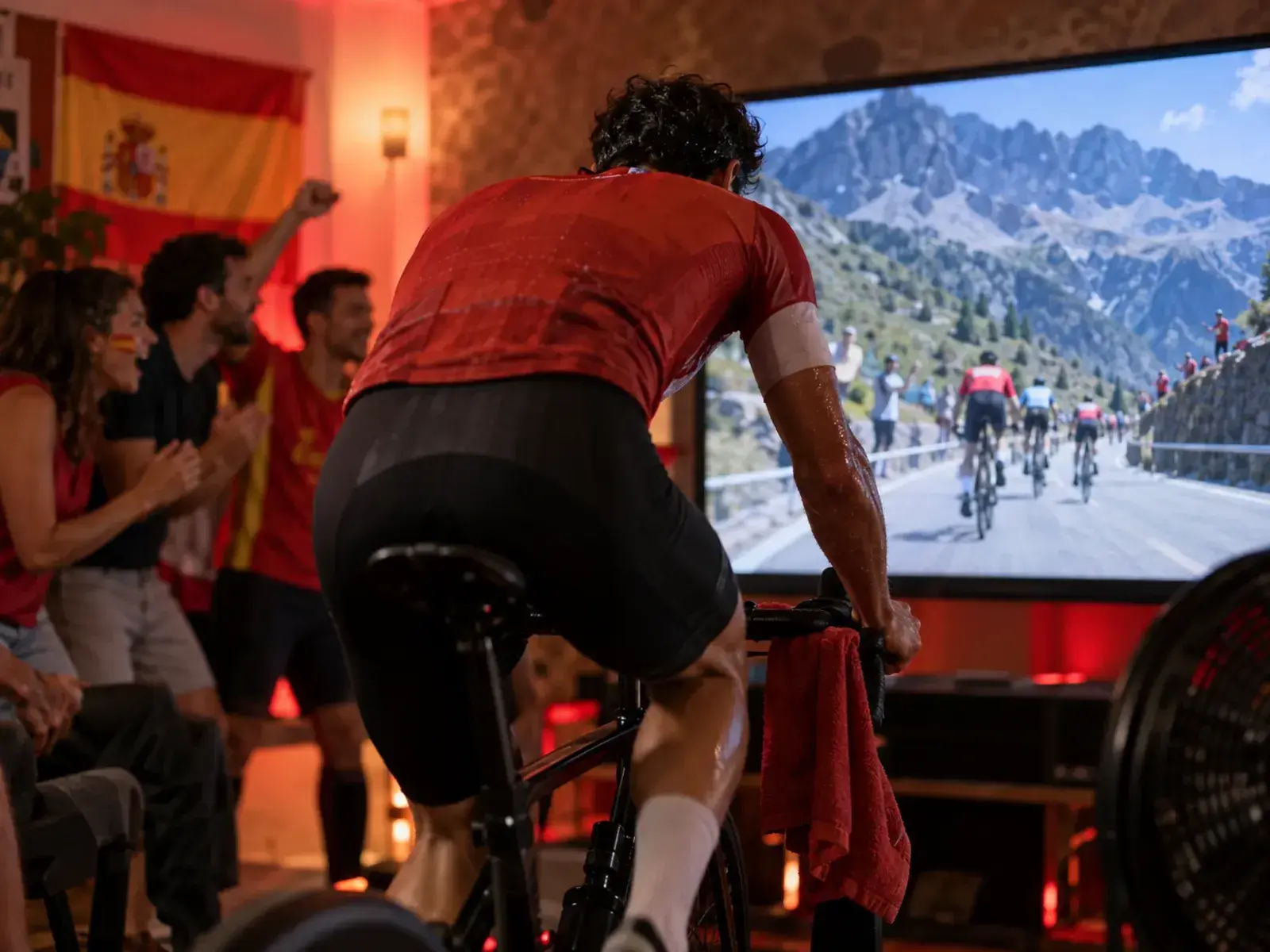 Illustrazione editoriale per Zwift ECRO Chasing Red: date, formato e come prepararsi alla Vuelta virtuale