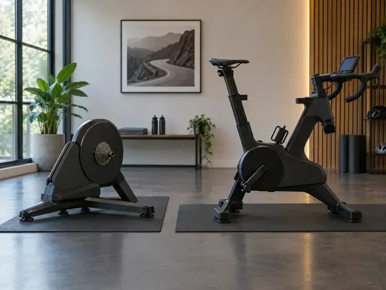 Illustrazione editoriale per Rullo direct drive o smart bike nel 2026: quale conviene comprare