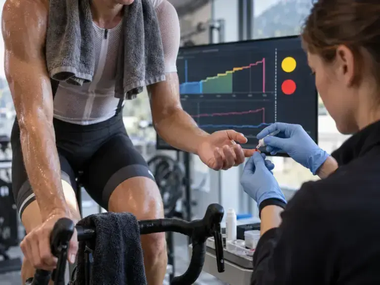 Illustrazione editoriale per LT1 e LT2 nel ciclismo: significato, test e zone