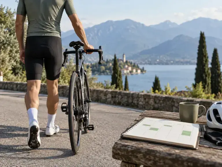 Illustrazione editoriale per Settimana di scarico nel ciclismo: quando farla e tabella pratica