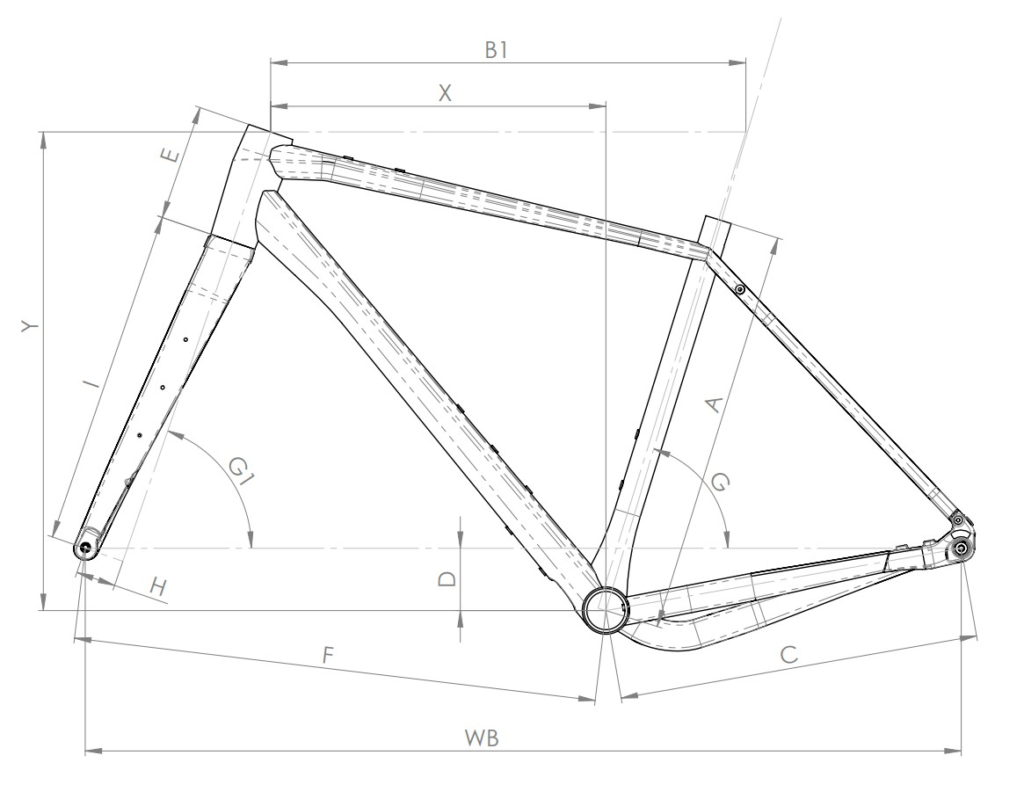 Bianchi Arcadex, schema ufficiale delle geometrie YVBL3