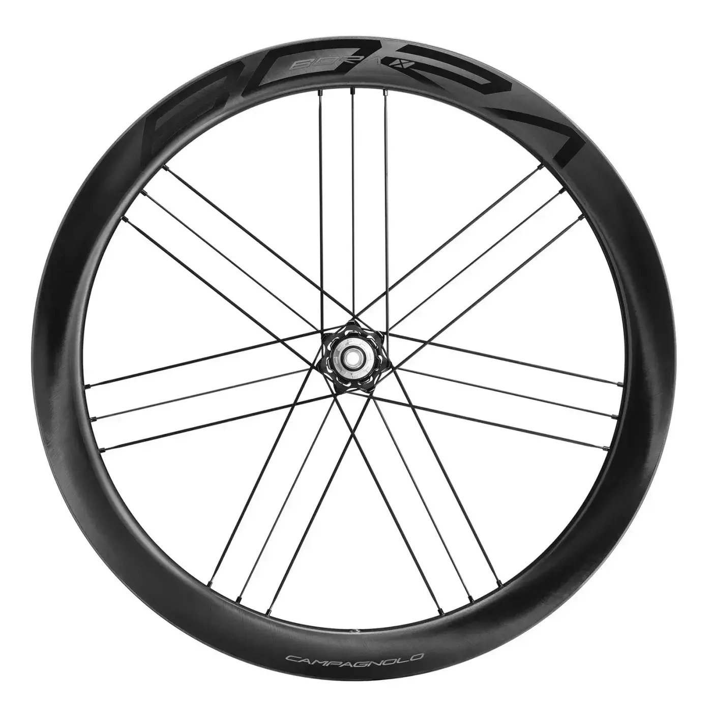 Ruota gravel Campagnolo Bora X con cerchio da 50 mm, vista completa