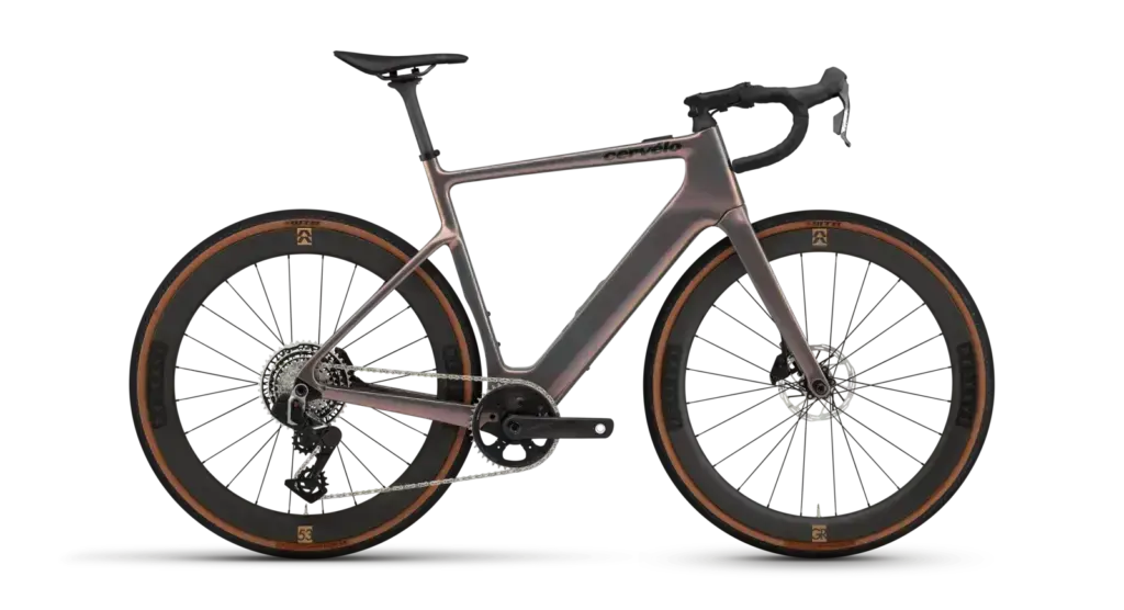 Cervélo Rouvida Force XPLR AXS Gravel 2027, vista laterale della configurazione ufficiale