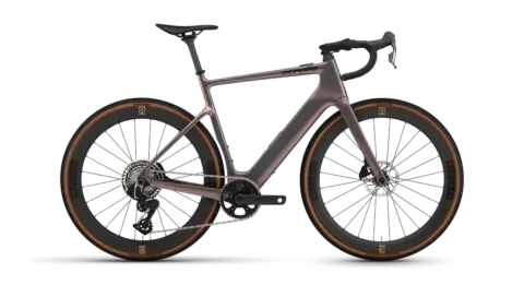 Cervélo Rouvida Force XPLR AXS Gravel 2027, vista laterale della configurazione ufficiale