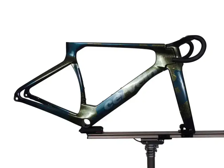 Kit telaio Cervélo S5 Maps Limited Edition con livrea verde e blu