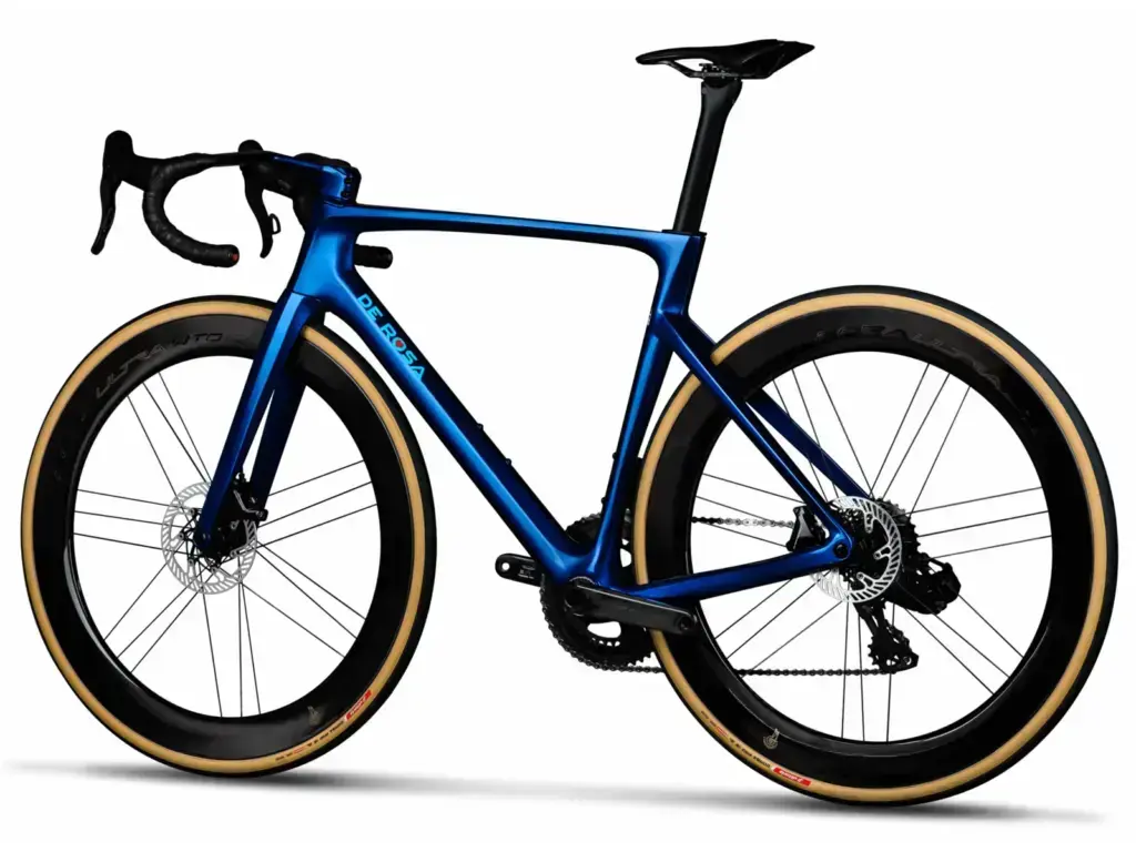 De Rosa Merak 2026 Classic Blue, bici completa vista laterale