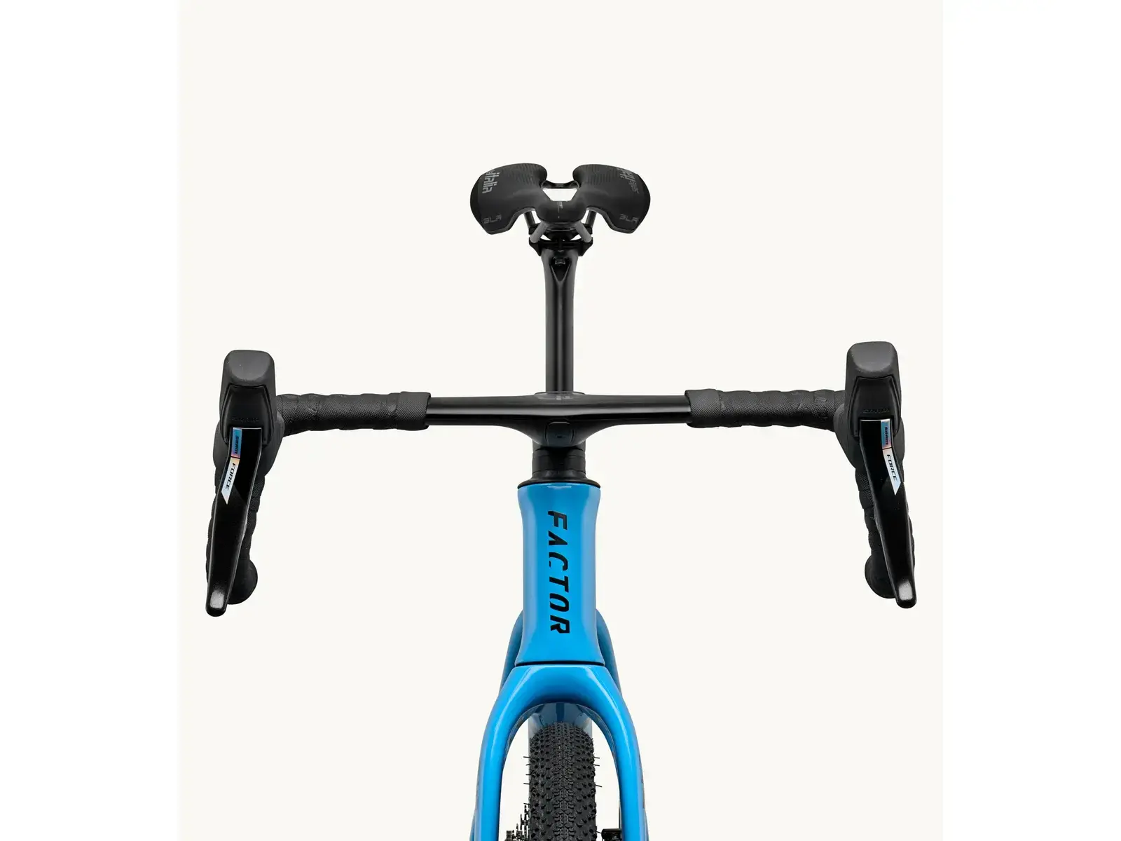 Dettaglio del telaio Factor OSTRO Gravel Heritage Blue