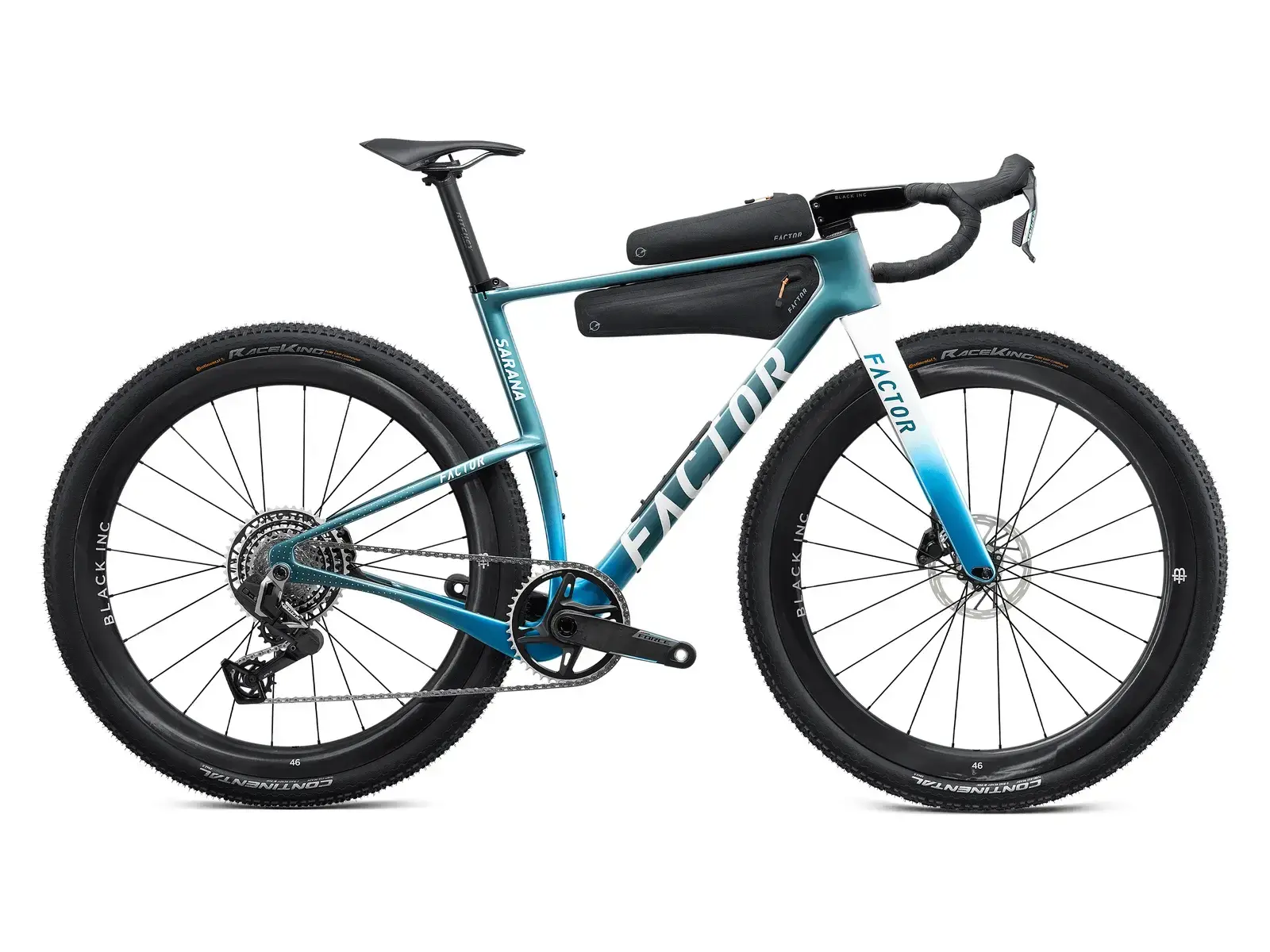 Factor SARANA SRAM RED XPLR Cyan Blue con forcella rigida