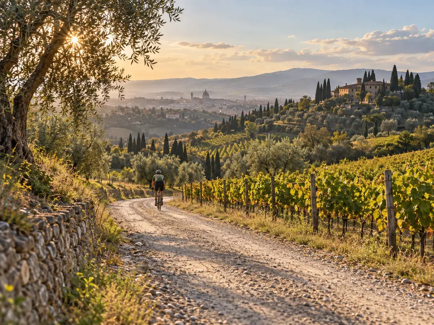 Illustrazione editoriale: Florence Gravel 2026: illustrazione editoriale delle colline presso Scandicci