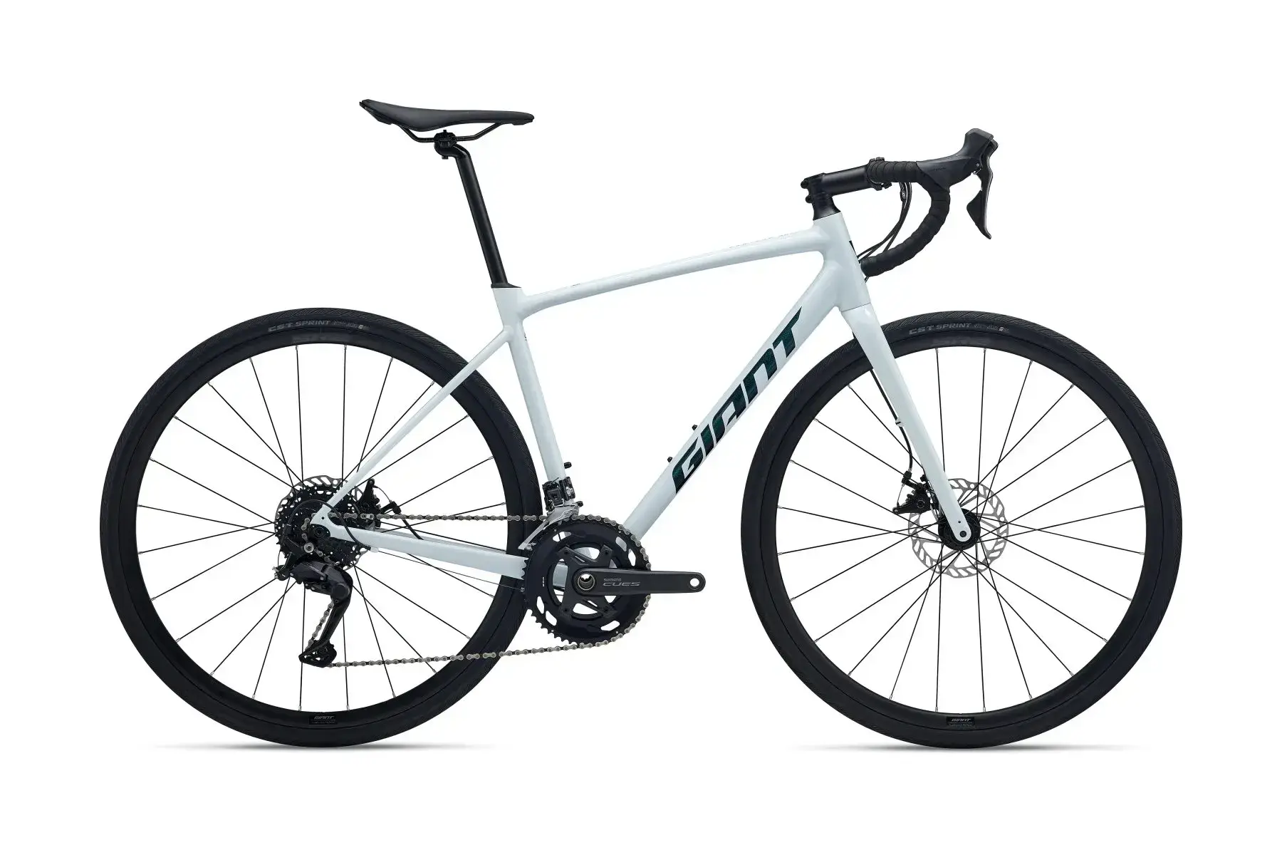 Giant Contend AR 3 2026 bianca, bici completa in vista laterale