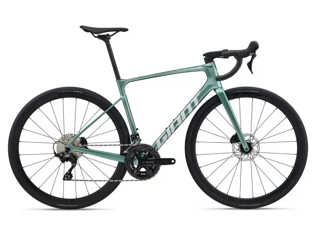 Giant Defy Advanced 2 2026 Spruce, vista laterale completa