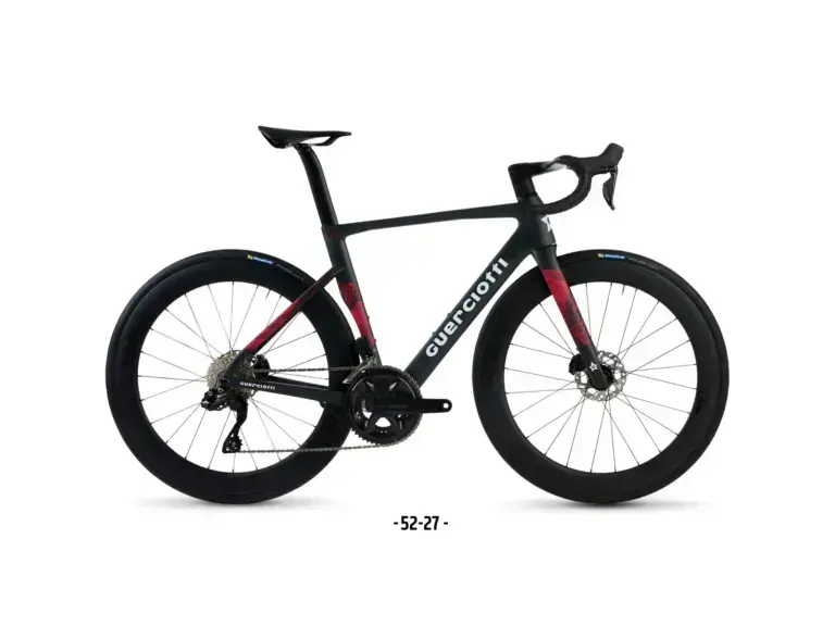 Guerciotti Veloce S 2027 in carbonio, colorazione Dark Grey e Coral Red