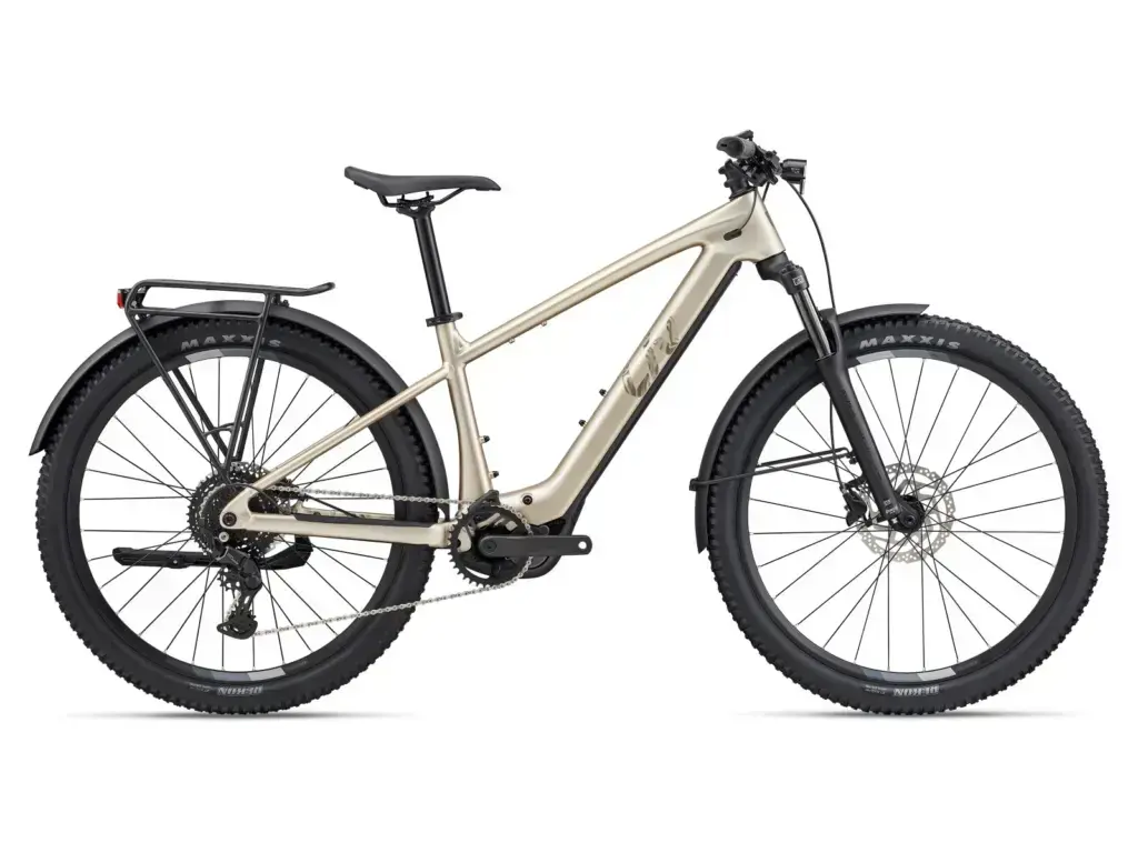 Liv Tempt E+ EX 2026 Sandshell, bici completa con portapacchi, parafanghi e luci