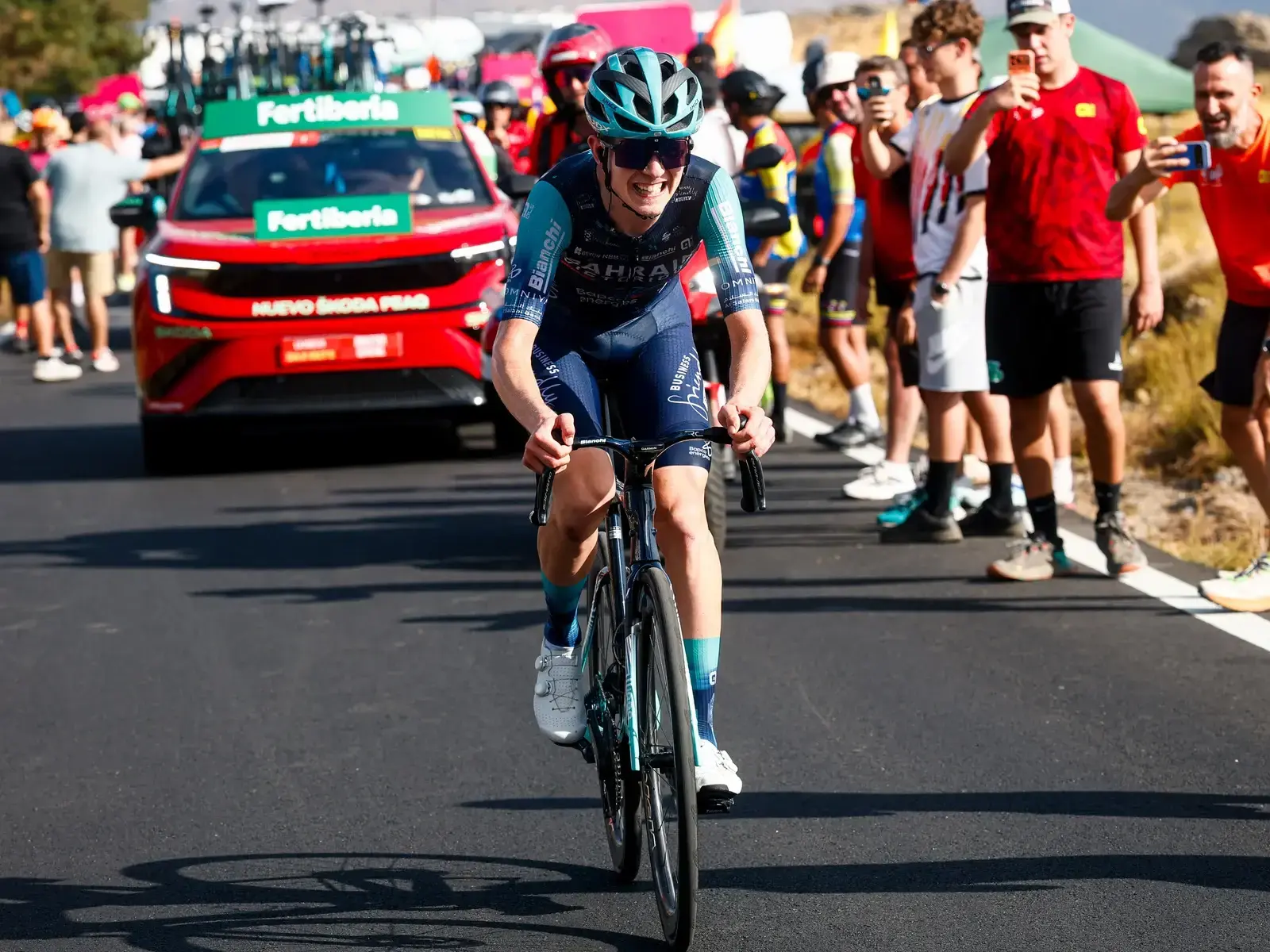 Jakob Omrzel in azione sulla Merida Scultura a Calar Alto