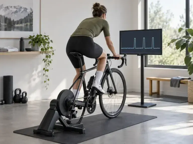 Illustrazione editoriale sull'allenamento ciclistico: polarized