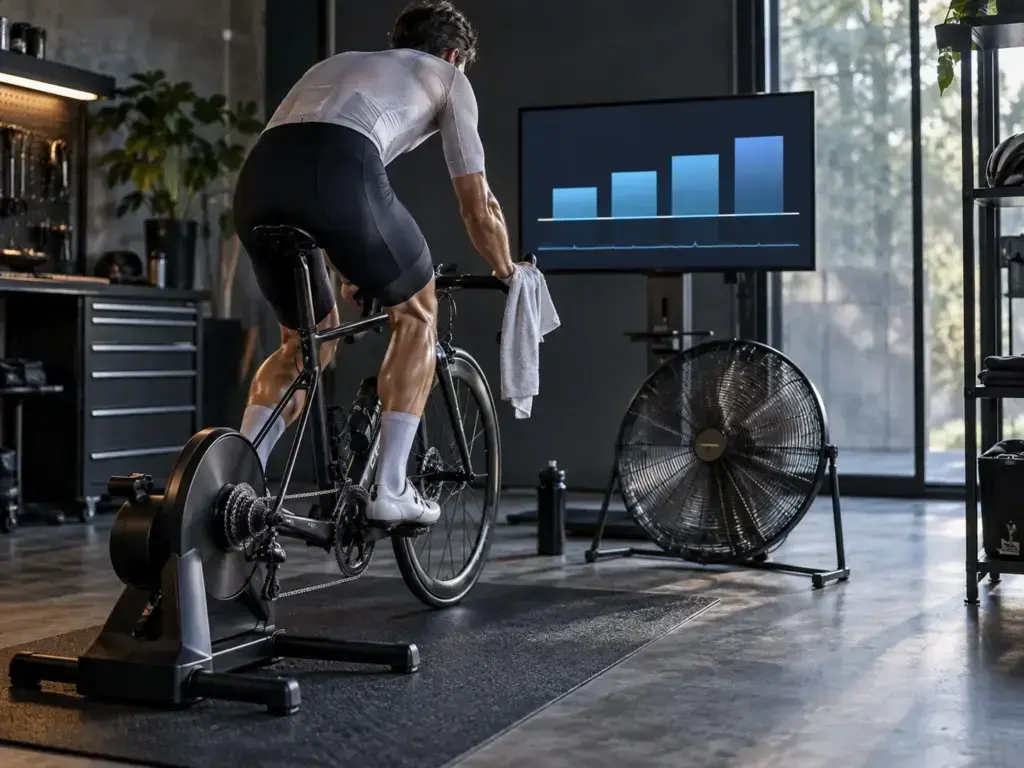 Illustrazione editoriale sull'allenamento ciclistico: progression