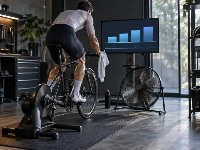 Illustrazione editoriale sull'allenamento ciclistico: progression