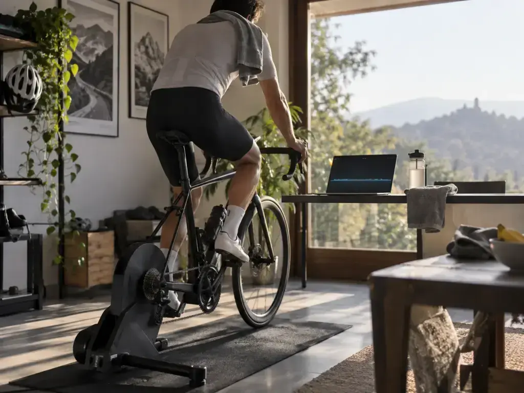 Illustrazione editoriale sull'allenamento ciclistico: recovery