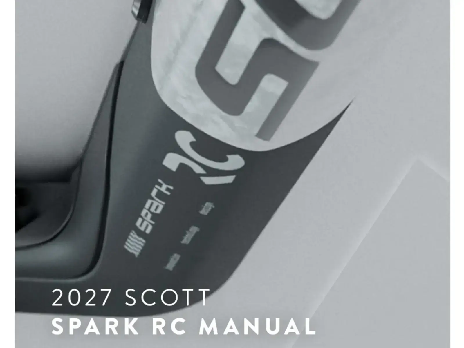 Scott Spark RC 2027, dettaglio del telaio dal manuale ufficiale