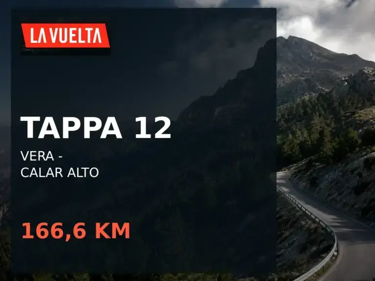 Tappa 12 della Vuelta 2026: Vera - Calar Alto, 166,6 km.