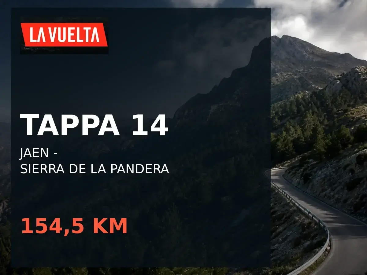 Tappa 14 della Vuelta 2026: Jaen - Sierra de La Pandera, 154,5 km.