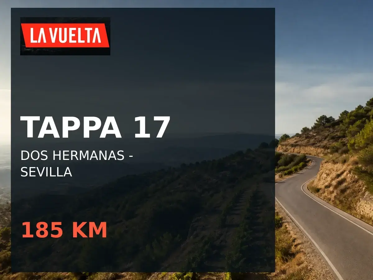 Tappa 17 della Vuelta 2026: Dos Hermanas - Siviglia, 185 km.