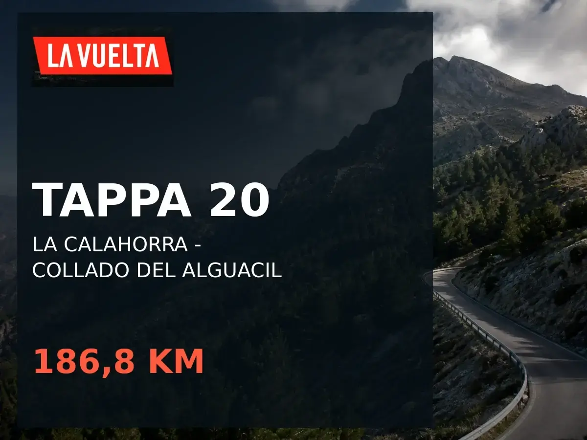 Tappa 20 della Vuelta 2026: La Calahorra - Collado del Alguacil, 186,8 km.