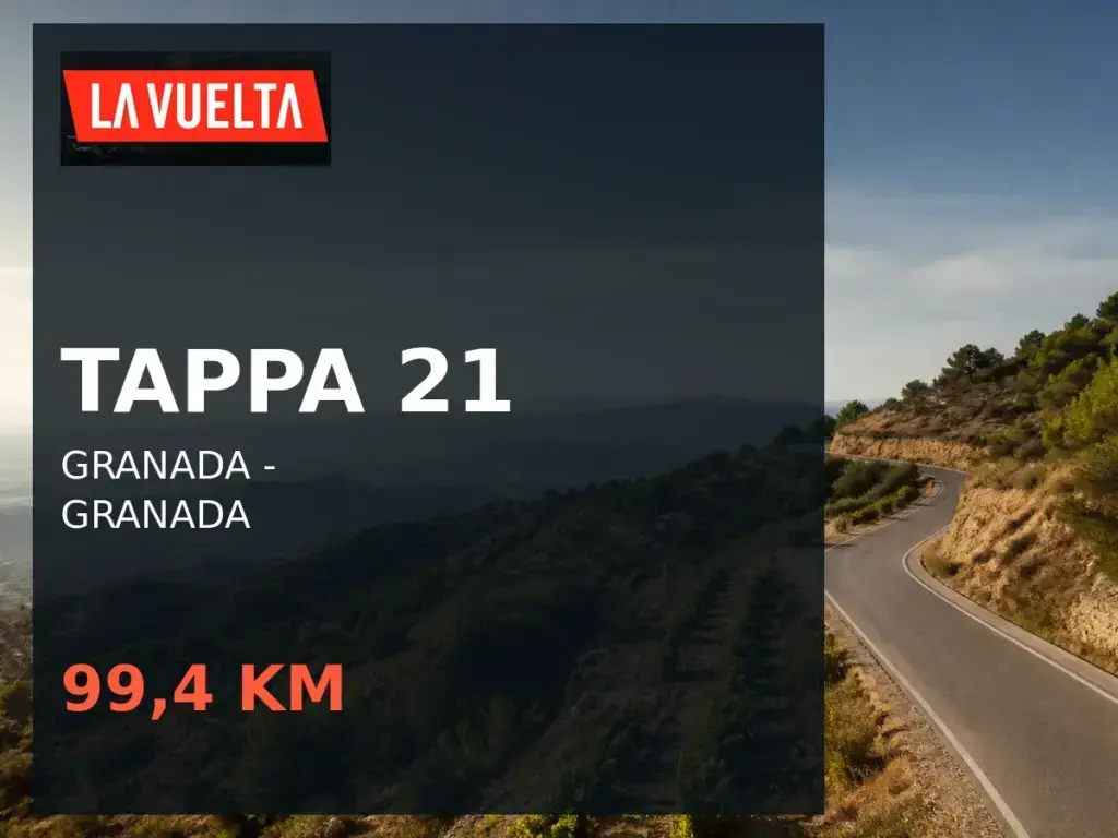 Tappa 21 della Vuelta 2026: Carrefour Granada - Granada, 99,4 km.