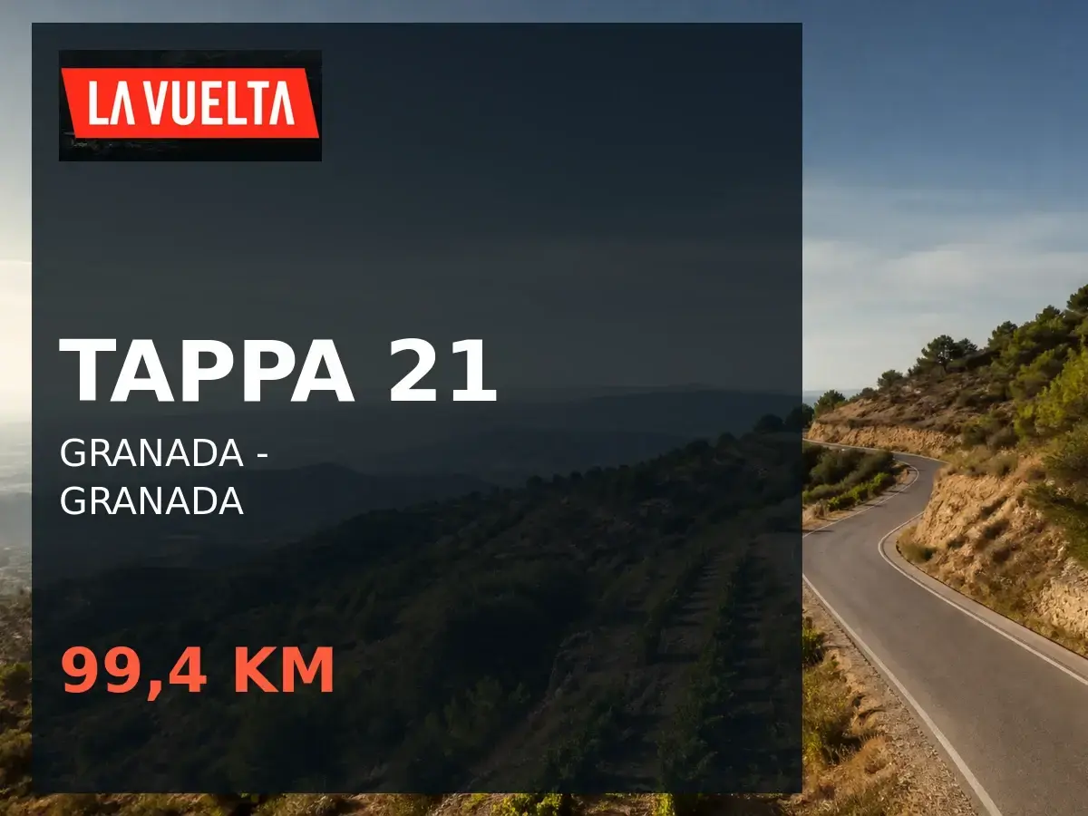 Tappa 21 della Vuelta 2026: Carrefour Granada - Granada, 99,4 km.