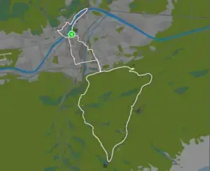 Planimetria ufficiale Zwift di Achterbahn nel mondo Innsbruck.