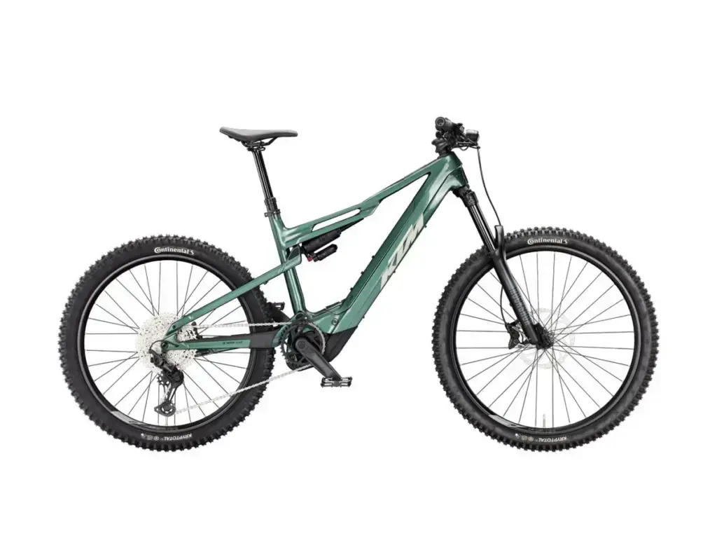 KTM Macina Kapoho 8973 L Oxygen Green nel Partnerbook 2026, con cerchi dichiarati Ambrosio E30 Trail