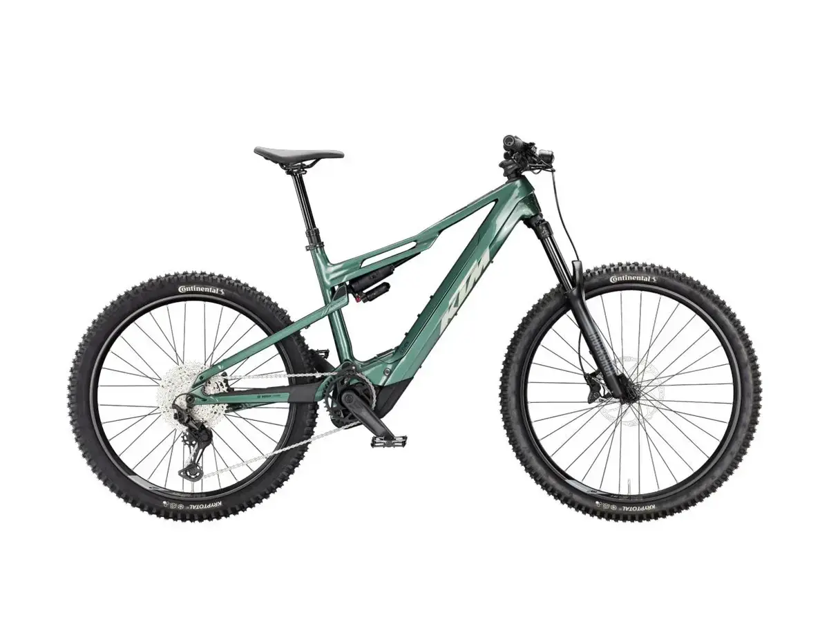 KTM Macina Kapoho 8973 L Oxygen Green nel Partnerbook 2026, con cerchi dichiarati Ambrosio E30 Trail