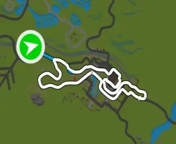 Planimetria ufficiale Zwift di Castle Crit nel mondo Makuri Islands. Fonte: Zwift.