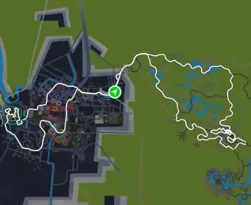 Planimetria ufficiale Zwift di Castle to Castle nel mondo Makuri Islands. Fonte: Zwift.
