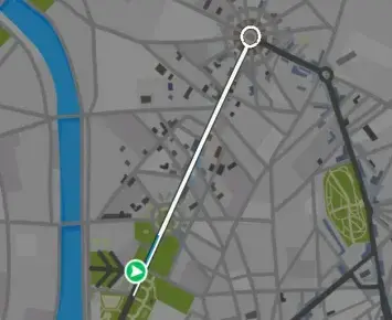 Planimetria ufficiale Zwift di Cirque du Suffer nel mondo Paris.