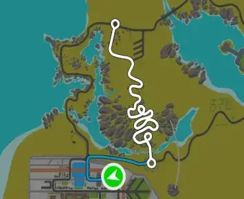 Planimetria ufficiale Zwift di City and the Sgurr nel mondo Scotland. Fonte: Zwift.